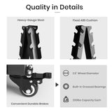LIONSCOOL Premium Steel Dumbbell Rack Only, with Side Racks Not Fit for Neoprene/Vinyl Coated Dumbbells (Large, 700 LBS)