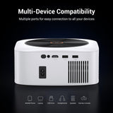 HAPPRUN 1500 ANSI Lumens Outdoor Projector with Built-in Streaming Apps, 4K Decoding Resolution, Auto Focus, Dolby Audio, Smart Projector with WiFi 6 and Bluetooth 5.2, Indoor Home Theater