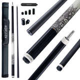 KONLLEN 2.0 Carbon Fiber Pool Cue Set, Low Deflection 11.8mm Tip