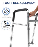 Toilet Safety Rails for Seniors, Adjustable & Foldable Toilet Frame for Elderly and Disabled, Handicap Toilet Handles Fits Any Toilet (350 lb)