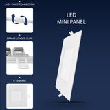 LUXRITE 6-Inch LED Recessed Light with J-Box, Canless Mini Panel Spotlight, 5CCT 2700K-5000K, 10/13/15 Watts, 800/1050/1250 Lumens, CRI90, Dimmable, 120-277V, IC Rated, Wet Rated, ETL Listed (24 Pack)