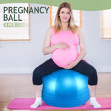 Hungdao 10 Pack 22 Inch Heavy Duty Exercise Balls Inflatable Pregnancy Yoga Pilates & Fitness Ball for Stretching Balance Therapy and Physical Fitness (Blue)