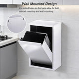 This Pull Out Trash Can Cabinet, Stainless Steel Built-in Garbage Bin for Bathroom and Kitchen Storage in Apartments and Modern Homes