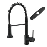 Black Kitchen Faucet with Pull Down Sprayer, AIMADI Commercial Single Handle Pull-Down Sprayer Kitchen Faucets,Matte Black