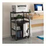 PXIWDAN Printer Stand Floor Printer Stand with Wheels Metal Frame Fax Machine Shelf Scanner Copier Bracket for Office for Office(A)
