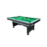 RACK Scorpius 7-Foot Multi-Game Pool Table (Green Felt with Black Body) - Full-Size Billiards with Table Tennis Top