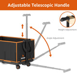 Collapsible Foldable Wagon Cart Heavy Duty, 3-in-1 Utility Dolly Wagons Carts with Wheels, Portable Folding Hand Truck with Removable Bag