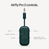 Twelve South AirFly Pro 2, Bluetooth Adapter, Pair 2 AirPods, Teal Ice