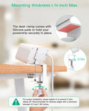 Mifaso PD65W Desk Clamp Power Strip, 1080J Surge Protector, 2 USB C