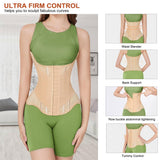 MISTHIN Waist Cincher Corset Sport Girdle Trimmer Double Belt Wrap Waist Trainer Shaperwear Tummy Control Shaper for Women (Nude, XX-Small)