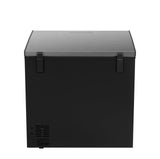 FRIGIDAIRE Chest Deep Freezer, 7 Cu. Ft, Black Adjustable Thermostat-Removable Vinyl Coated Wire Basket-Easy Defrost Drain, Eye-Catching Stainless Steel Top Door- Garage Ready
