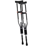 York Nordic - Spring Cushion Crutches Perfect for Sports Injuries and Travel - Heights 4'7" to 6'6" - Adjust Down to 22" for Travel