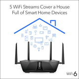 NETGEAR Nighthawk 5-Stream AX5 WiFi 6 Router (RAX43) AX4200 Wireless Speed (Up to 4.2 Gbps) | 2,000 sq. ft. Coverage (Renewed) NETGEAR
