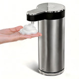 Automatic Soap Dispenser Touchless - 350ml 304 Stainless Steel, 0.25s Fast Activation, IPX5 Waterproof, 5000+ Uses per Charge, 4-Speed Foaming Soap Dispenser, Type-C Charging for Kitchen & Bathroom
