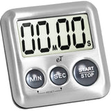 Elegant Digital Kitchen Timer Stainless Steel - Variety 8 Pack - Strong Magnet - Loud Alarm - Large Display - Auto Memory - Auto Shut-Off - (2 Each Silver, Lime, Plumberry, Charcoal 8-Pack)