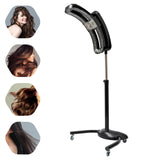 Standing Hair Dryer 900-950W, 360° Rotating Head Hair Dryer with Wheels, Hairdressing Heater Adjustable Angle, Temperature&Time for Hair Care, Coloring, Cold Perming, Hot Oil Treatment (Black)
