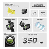 MILESEEY PF260 Golf Rangefinder with Slope, Removable Battery Power, 1100 yd Rechargeable Laser Range Finder Golf