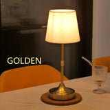 JUAKSQZYI Table lamp Desk Lamps Rechargeable Battery-Operated Lamp with Fabric Lampshades for Kitchen Bedroom Living Room Nightstand, Balcony