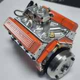 MechPuConToy Mini V8 Engine Model Kit That Runs, 1/6 Scale Water-Cooled V8-OHV-44 PRO 4-Stroke V8 Engine, Build Your Own V8 Metal Engine That Works