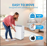 Portable Air Conditioners, 12000 BTU Portable AC, Cools up to 550 Sq. Ft 3-in-1 Mobile AC for Room with Dehumidifier Fan Sleep Mode, 24H Timer, Remote Control, and Window Installation Kit Included