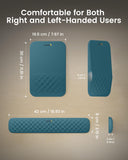 ProtoArc KMP50 Ergonomic Mouse Pad with Wrist Rest, Lycra Surface, Blue