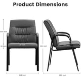 BoisKom Office Guest Reception Chair Set of 2, Conference Room Chairs Waiting Room Chairs 2 Pack, Modern Leather Office Desk Chair No Wheels.