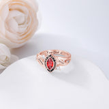 Oseew 2027 High School Class Ring for Women College (Rose Gold)