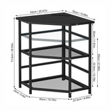 hezhuhe2258 Pc Stand Corner PC Tower Stand Printer Stand Table with Power Sockets USB Port, for Home Office Printer Stands, Storage Shelf, CPU Stand