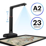 High Speed Document Camera, Portable Document Scanner with LED Light, Perfect for Scanning and Digitizing Documents, Notes, and Photos Anywhere