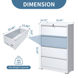 4 Drawer File Cabinet with Lock,Metal Lateral File Cabinets for Home Office