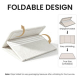 Large Bulletin Board, 48 X 35 Inches Felt Cork Board with 40 Pushpins, Foldable Felt Notice Pin Board Photo Display Board with Self-Adhesive Tape for Office Home School (White, 48x35 inch)