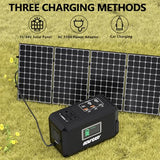 HOWEASY Portable Power Station120W(240W Peak), 24000mAh Camping Solar Generator, Portable Power Bank with 2 110V AC Outlet / 2 DC /3 USB QC3.0/LED Flashlight for Home Camping Emergency Backup