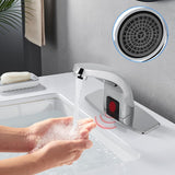 Automatic Sensor Touchless Bathroom Faucet, Motion Activated Hands-Free Basin Tap With Mixer Valve Control Box, Deck Plate