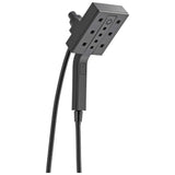 Delta Faucet 4-Spray Touch-Clean H2Okinetic In2ition 2-in-1 Dual Hand Held Shower Head with Hose and Magnetic Docking, Matte Black 58473-BL