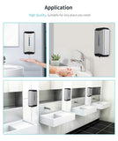 AIKE Automatic Soap Dispenser Commercial Wall Mounted Liquid Dispenser Brushed Stainless Steel Finish 1100ml Large Capacity