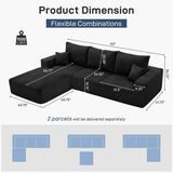 Living&Giving 113" L-Shaped Boneless Couch Sectional Couch for Living Room