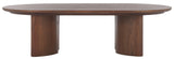 SAFAVIEH Couture Collection Barnard Walnut Oval Solid Wood Coffee Table