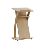 Portable Solid Wood Lectern on Wheels - Adjuble Floor Pulpit for Church, Conference, Recept Desk - Versatile & Slish Speaker nd for Events
