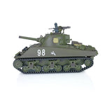wheelfun Heng Long US in Stock, RC Tank 2.4G 1/16 Scale 7.0 Plastic Version M4A3 Sherman Smoking Unit Battle Tank Military Transport Vehicles 340° Rotating Turret IR Combat Model 3898 BB Airsoft