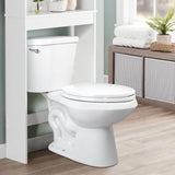 Toilet Seat Elongated, Slow Close Hinges, Four Non-Slip Bumpers, Easy to Install and Clean, Durable Plastic, White – Two Sets of Mounting Parts Included