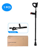 Forearm Crutch for Adults, Folding Arm Crutch, Aluminum, 10-Level Adjustable Height, Lightweight Elbow Crutch for Adult Men or Women, 1Pcs, FUSHIDE