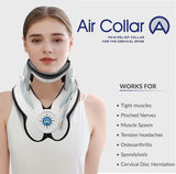 Neck Traction Device by Air Collar - Neck Stretcher - Cervical Traction Device - Neck & Shoulder Pain Relief - Stretcher Collar for Improved Spine Alignment (2nd Gen Electric Pump) - See Size Chart*