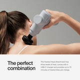 Hyperice Hypervolt 2 in Black Handheld Percussion Massage Gun Heated Head Attachment Compatible with All Hypervolt Models