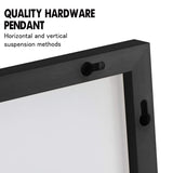 Wall Mirror Full Length Full Body Mirror Bedroom Dressing Mirror (Black, 43" x 16") KIAYACI