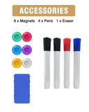 60"X 48" Large Magnetic Dry Erase Whiteboard, Wall Hanging Board with 4 Pens & 1 Dry Erasers & 6 Magnets, Sliver Aluminum Frame White Mifuro