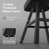 Ollega 26" Black Swivel Counter Height Bar Stools Set of 4, 18.9" Wide Seat