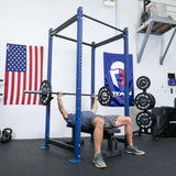 Titan Fitness T-3 Series Blue Short Power Rack, 36in Depth, 1,100 LB Capacity Cage for Weightlifting and Strength Training