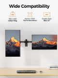 Bracwiser Dual Monitor Wall Mount for 17 to 32 inch Computer Screens, Each Holds to 22 lbs, Heavy Duty Telescoping Wall Monitor Arms, 75x75/100x100 VESA Horizontal Assembly Wall Mount, Black, WM94X2