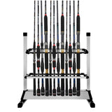 Fishing Rod Rack - Aluminum Alloy Rod Holder | Holds Up to 24 Rods EASY BIG