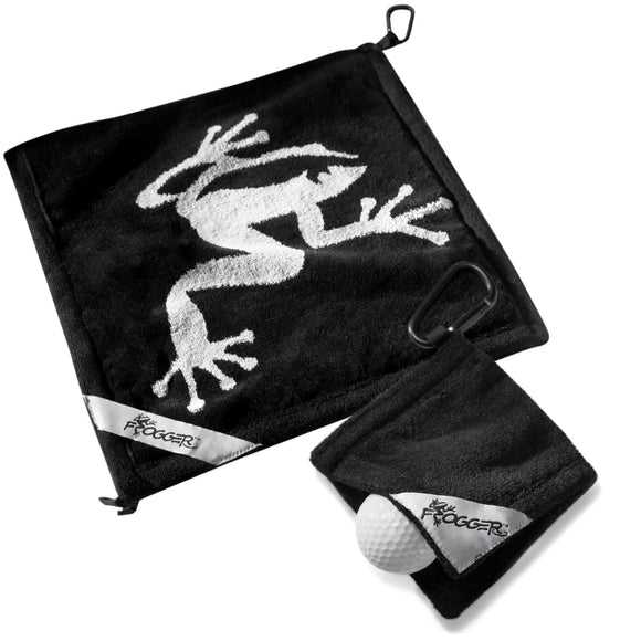 Frogger Amphibian Towels Bundle - Amphibian & Golf Ball Towel Combination, Black